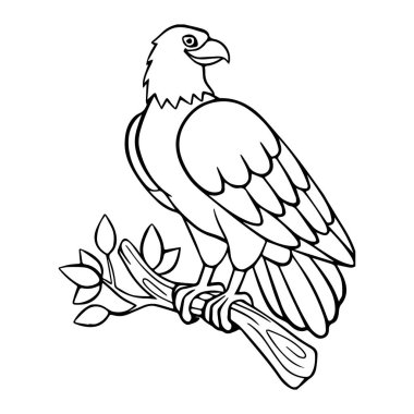 Çarpıcı bir el çizimi kartal tasviri, görkemli kuşu dinamik bir pozda gösteriyor. Sanat eserleri, kartalın tüylerinin, gagasının ve pençelerinin karmaşık detaylarını yakalar ve güçlü varlığını vurgular. Minimalist stil 