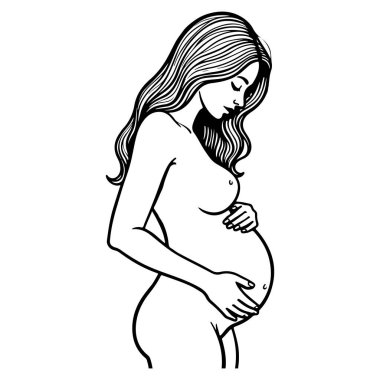 Müstakbel bir annenin temiz ve akıcı çizgiler kullanarak minimalist ve zarif bir tasvirini içerir. Bu vektör çizimleri hamileliğin güzelliğini çağdaş ve sofistike bir tarzda yakalar ve hamilelikle ilgili tasarımlar için mükemmel hale getirir.,