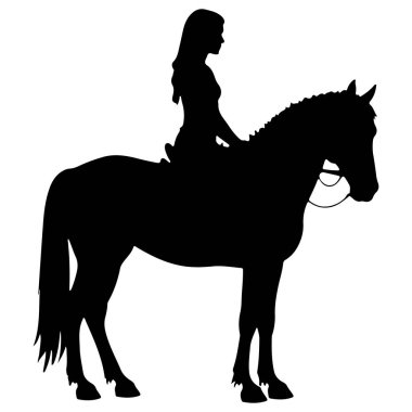  At süren bir kızın zarif bir siluetini tasvir ediyor. Binicilik zarafeti ve özgürlüğünün özünü yakalıyor. Vektör çizimlerinde akışkan hareket ve denge sergilenerek logolar, posterler veya binicilik temalı tasarımlar için ideal hale getirilir. Minimalist.