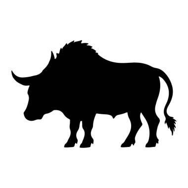 Boğa silüeti sanat tasviri, koyu siyah ya da minimalist tasarımı olan cesur ve güçlü bir boğa tasviri, genellikle logolarda, markalaşmada ve sanatsal kompozisyonlarda kullanılır..