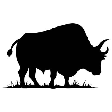 Boğa silüeti sanat tasviri, koyu siyah ya da minimalist tasarımı olan cesur ve güçlü bir boğa tasviri, genellikle logolarda, markalaşmada ve sanatsal kompozisyonlarda kullanılır..