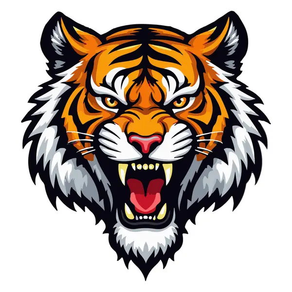  Şiddetli ifadesini ve çarpıcı özelliklerini sergiliyor. Tasarım, keskin çizgiler, karmaşık detaylar ve güçlü bir görsel etkiyi vurguluyor, bu da onu logolar, dövmeler, giyim ve markalaşma için ideal hale getiriyor. Bu vektör sanatının gücü ve ihtişamını yakalar.