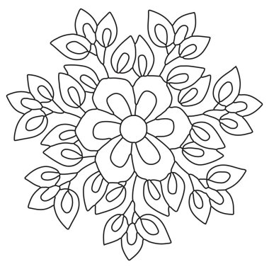 Tasarımlarınıza zarafet ve ahenk katın. Bu güzel el yapımı mandala çizimi sanat eseriyle. Dövmeler, posterler, davetiyeler ve meditasyon dekoru için mükemmel. Bu karmaşık sanat eserinde zarif ve detaylı bir çiçek desenleri var.