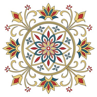 Bu zarif mandala çiçekli vektör tasarımı karmaşık geleneksel süs desenleri içerir, sanat projelerinde dekoratif kullanım için mükemmeldir, ev dekorasyonu, davetiyeler ve tekstil. Bir ekleme için ideal 