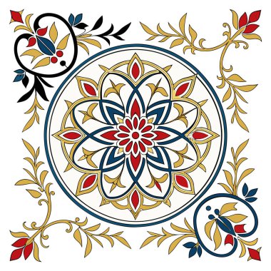 Bu zarif mandala çiçekli vektör tasarımı karmaşık geleneksel süs desenleri içerir, sanat projelerinde dekoratif kullanım için mükemmeldir, ev dekorasyonu, davetiyeler ve tekstil. Kültürel cazibe ve detaylı güzellik katmak için ideal.