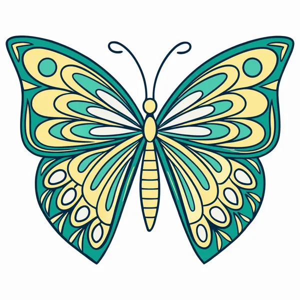 Zarif kanatları ve karmaşık detayları olan güzel bir kelebek vektör sanatı tasarım projeleri için mükemmel bir dekoratif doğa unsurudur. Parmak izi, davetiye, el işi ve dijital sanat eserlerinde kullanım için ideal.