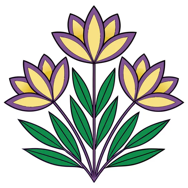 Yay temalı tasarımlar, davetiyeler, dijital sanat eserleri ve dekoratif baskılar için mükemmel, koyu mor yapraklar içeren canlı bir çiçek vektör çizimi. Renkli kompozisyon her türlü yaratıcılığa taze ve zarif bir dokunuş katar. 