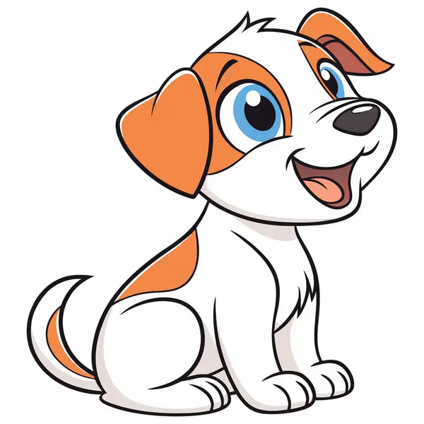 Çocuk Kitapları ve Baskıları için Sevimli Köpek Yavrusu Clipart Vektörü eğlenceli ve çocuk dostu bir şekilde tasarlanmış sevimli ve eğlenceli bir yavru köpek çizimi. Çocuk kitapları, eğitim malzemeleri, çocuk dekorasyonu, tebrik kartları ve çeşitli baskı malzemeleri için mükemmel. 