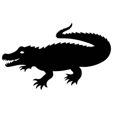 Bu Siyah Timsah Siluet Vektörü, dinamik kıvrımları ve keskin detayları olan, vahşi yaşam temalı tasarımlar, eğitim malzemeleri, logolar ve egzotik markalaşma varlıkları için mükemmel cesur, açık ağızlı bir sürüngen profiline sahip. Minimum ama vahşi bir stili var. 
