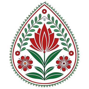 Geleneksel nakışlardan esinlenerek detaylandırılmış süsleme motifleri içeren zarif bir gözyaşı deseni. Bu simetrik tasarım kültürel sanatla modern estetiği harmanlayarak, onu tekstil dekorasyonu, ev dekorasyonu ve zanaat için ideal hale getirir. 