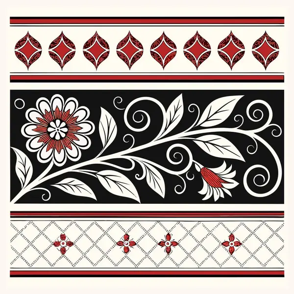 Zarif Art Nouveau çiçek deseni simetrik çiçek sütunları ve bej arka planda yapraklar içeriyor. Sıcak mercan, altın sarısı ve gök mavisi renkleriyle, bu pürüzsüz tasarım tekstil, duvar kâğıtları, kırtasiye malzemeleri için mükemmeldir., 