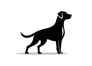 Sevimli Köpek Silueti Resimlerinde Oyuncu Buldok, Labrador, ve Vektör Sanatında Husky, Çeşitli Türleri ve Evcil Hayvanları Basit, Bir Beyaz Zemin Üzerinde Çizgi Film Biçimi Kullan