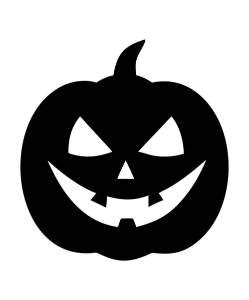 Mutlu Cadılar Bayramı Balkabağı Siluet Vektörü