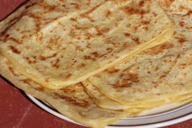 Msemmen Closeup, Traditional Moroccan flatbread clipart