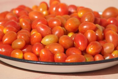 Üzüm domatesleri kapatın.