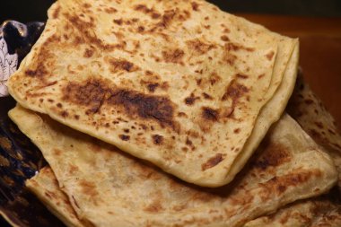 Msemen Close Up, Traditional Moroccan Flatbread clipart