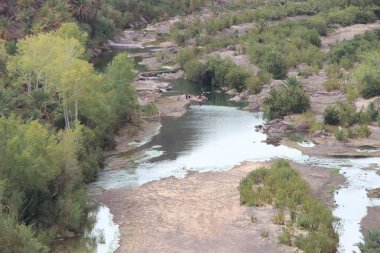 Fas 'ta Ouarzazate yakınlarında Fint Oasis