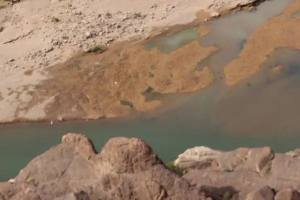 Fas 'ta Ouarzazate yakınlarında Fint Oasis