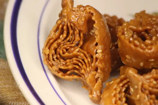 Chebakia Tatlı Fas Kurabiyesi Yaklaş