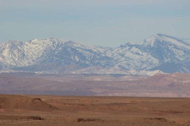 Snow Capped Atlas Mountains in Morocco clipart