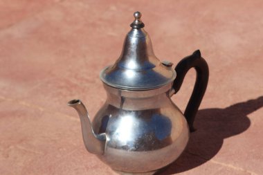 Geleneksel Fas Çaydanlığı Yakın plan