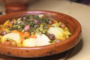 Taze Fas Tajini. Kapatın.