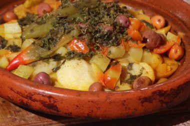 Taze Fas Tajini. Kapatın.