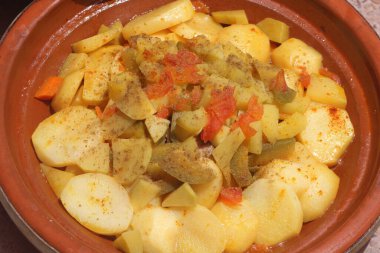 Taze Fas Tajini. Kapatın.