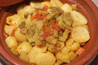 Taze Fas Tajini. Kapatın.