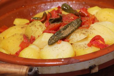 Tajine Yakın çekim, Fas Geleneksel Yemekleri