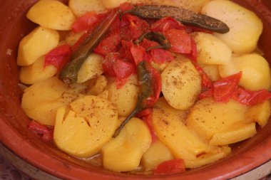 Tajine Yakın çekim, Fas Geleneksel Yemekleri