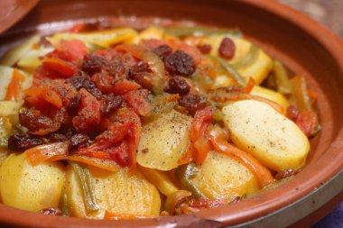 Tajine Yakın çekim, Fas Geleneksel Yemekleri