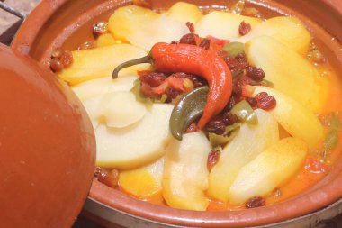 Tajine Yakın çekim, Fas Geleneksel Yemekleri