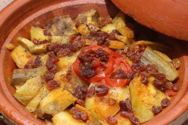 Taze bir Fas Tavernasının yakın çekimi.