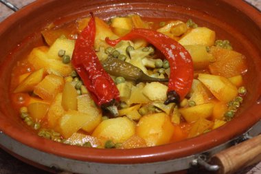 Taze ev yapımı Tajine Yakın plan