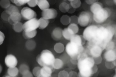 Işık ve gölgeden oluşan büyüleyici, soyut bir görüntü, parlak bir bokeh, ve ilgi çekici zıtlıklar, sakin tek renkli bir görsel yaratıyor..