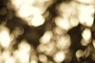 Işığın ve gölgenin zarif dansı. Kehribar ve krem renkleri, arka plan veya duvar kağıdı için uygun, bokeh kürelerin soyut bir senfonisini oluşturuyor.