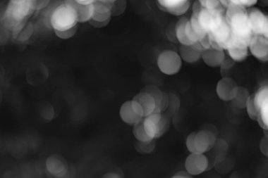 Işık ve gölgeden oluşan tek renkli bir dans, büyüleyici bir bokeh deseni soyut ve rüya gibi bir atmosferi çağrıştırıyor, arka planlar için mükemmel.