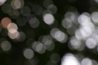 Parlayan sekizgen bokeh ışıklarının yer aldığı soyut görüntü rüya gibi bir arkaplan oluşturuyor