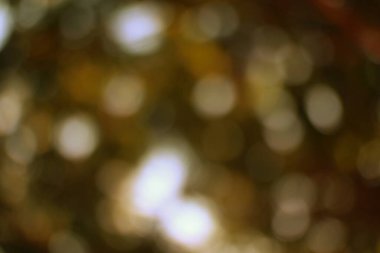 Bulanık doğa arka planı, yumuşak altın bokeh, ışık sızıntıları ve huzurlu bir ruh hali.