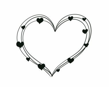 Kalp hatları akan küçük kalpler, romantik tasarımlar ve dekorasyonlar için mükemmel.