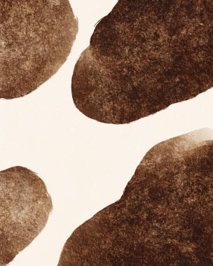 Yumuşak, yuvarlak kahverengi şekiller açık arkaplanda harmanlanarak, çağdaş iç tasarım projeleri ve sanat çalışmaları için rahatlatıcı minimalist bir estetik sunuyor..