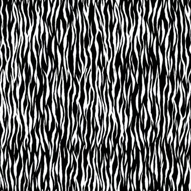 Hayvan çizgilerinden esinlenilmiş kalın siyah beyaz desen çeşitli tasarım uygulamaları için çarpıcı bir görsel doku yaratır