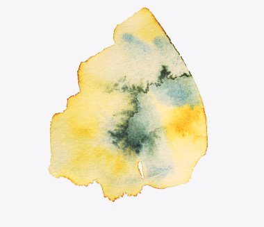 Bir suluboya sanat eseri, sarı ve mavi tonlarında sıvı şekilli soyut bir form sergiler. Sanat eserleri dingin ve rahatlatıcı bir titreşim yayar, herhangi bir alanı geliştirmek için mükemmeldir..