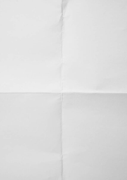 Blank white paper divided into four sections, ideal for notes or designs in creative projects and presentations