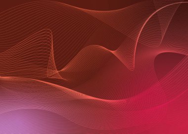 Akan Gradyan ve Yumuşak desenli Soyut Kırmızı Dalga Tasarımı