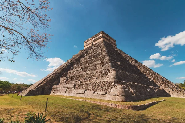 Pyramid City Ruins Tulum Mexico Sunny Day Historic Maya City — Stock Photo, Image