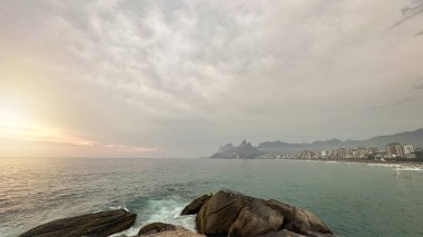 Rio de Janeiro, Brezilya 'daki güzel sahil manzarası