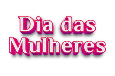 Kadınlar Günü 3D Sosyal Medya için Tipografi Tasarımı