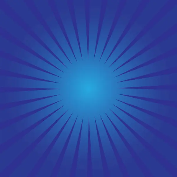 Mavi güneş patlaması arka plan tasarımı. Vektör illüstrasyonu